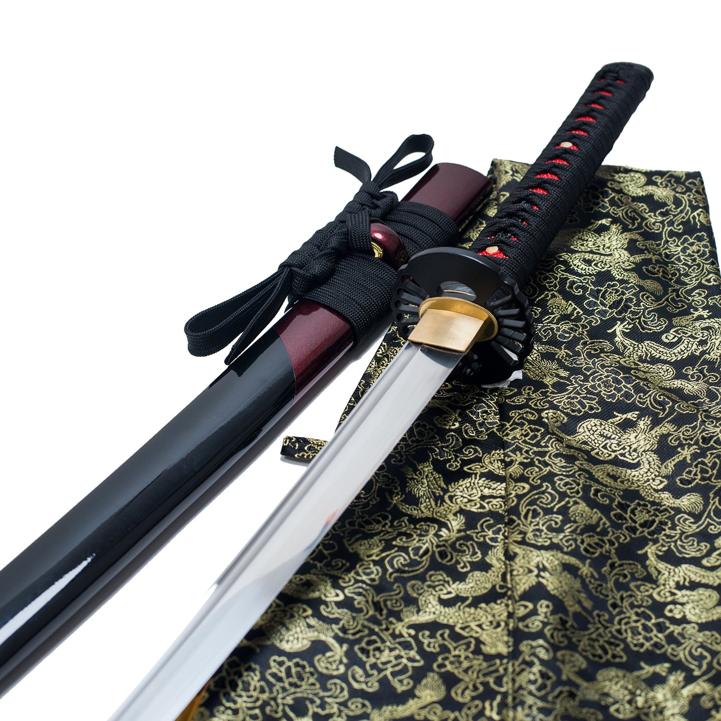 Unokubi-Zukuri 1060 carbon steel katana replica - detailed view