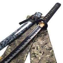 Indlæs billede til gallerivisning TsiaoChih 40" 1060 Kulstofstål Katana | Ægte Samegawa Håndtag, Aftagelig Tsuka (EU Lager)