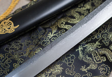 Lade das Bild in den Galerie-Viewer, Full Tang Hand Made Japanese Samurai Sword Snake Brass tsuba Forged Folded Damascus Steel Katana Real Sword,Full Tang Handgefertigtes japanisches Samurai-Schwert flexibles Schlangen geschmiedetes gefaltetes Damaskus Stahl Katana echtes Schwert