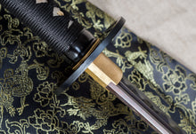 Lade das Bild in den Galerie-Viewer, tsiao chih 40 inches Full Tang Hand Made Japanese Samurai Sword hamon Forged Folded red Damascus Steel sharpened Katana Real Sword,Handgefertigtes japanisches Samurai-Schwert Hamon geschmiedetes gefaltetes rotes Damaskus-Stahl Katana echtes Schwert