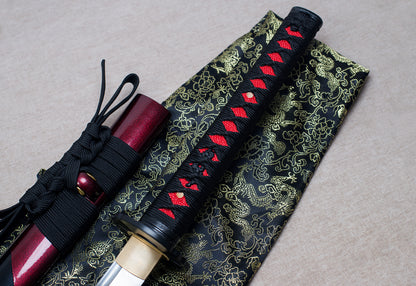 TsiaoChih Unokubi-Zukuri Katana | Hand-Forged Japanese Sword, Collector-Grade (EU Stock) - Tsuka-Ito (Handle Wrap)