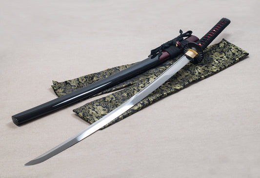TsiaoChih Unokubi-Zukuri Katana | Hand-Forged Japanese Sword, Collector-Grade (EU Stock) - Full Blade Profile