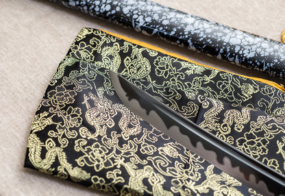 TsiaoChih 40" 1060 Carbon Steel Katana | Real Samegawa Handle, Removable Tsuka (EU Stock) - Kissaki (Blade Tip)